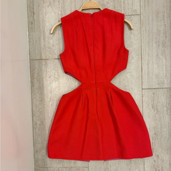 BCBG MAXAZRIA Orange/Red & Pink Minidress Size 2 - Picture 4 of 4